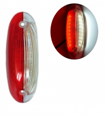 LED Φώτα Πινακίδας 24V Κόκκινο / Λευκό 1 Τεμάχιο 127mm x 45mm x 35mm