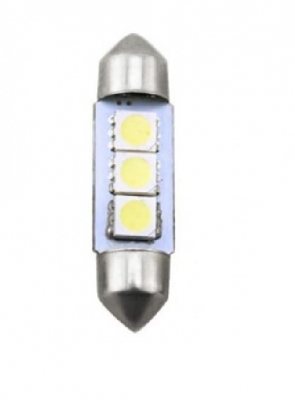 Σωληνωτός LED 36mm με 3 SMD 5050 Ψυχρό Λευκό 1 Τεμάχιο