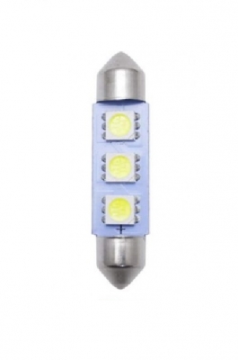 Σωληνωτός LED 41mm με 3 SMD 5050 Ψυχρό Λευκό 1 Τεμάχιο