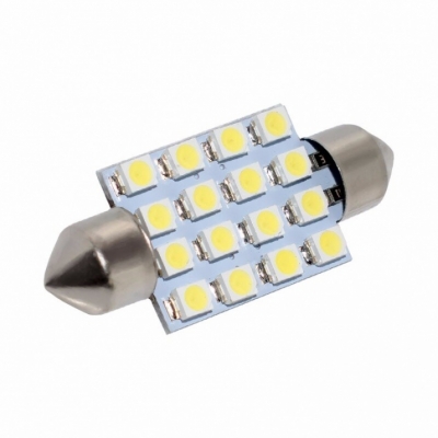 Σωληνωτός LED 36mm με 16 SMD 1210 Ψυχρό Λευκό 1 Τεμάχιο