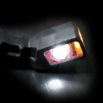 Τριπλά πλευρικά φώτα θέσης κόκκινα/λευκά/κίτρινα LED 12V (τ. κέρατα), ζεύγος (2 τεμάχια)