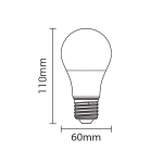 Λαμπτήρας LED E27 7 Watt Λευκό Ημέρας