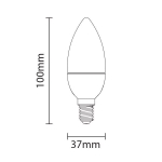 Κεράκι LED E14 3 Watt 230V Θερμό Λευκό