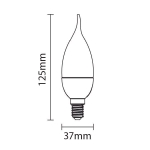 Κεράκι LED E14 6 Watt 230V Θερμό Λευκό Φλόγα 