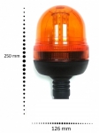 LED Φάρος Πορτοκαλί Διάφανος 12V / 24V Με Βίδα 